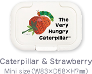 Bitatto ~ The Very Hungry Caterpillar Reusable Baby Wipes Lid - Caterpillar & Strawberry (Mini Size)