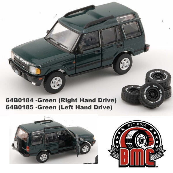 BM CREATIONS JUNIOR 1/64 Land Rover 1998 Discovery1 - Green LHD 64B0185
