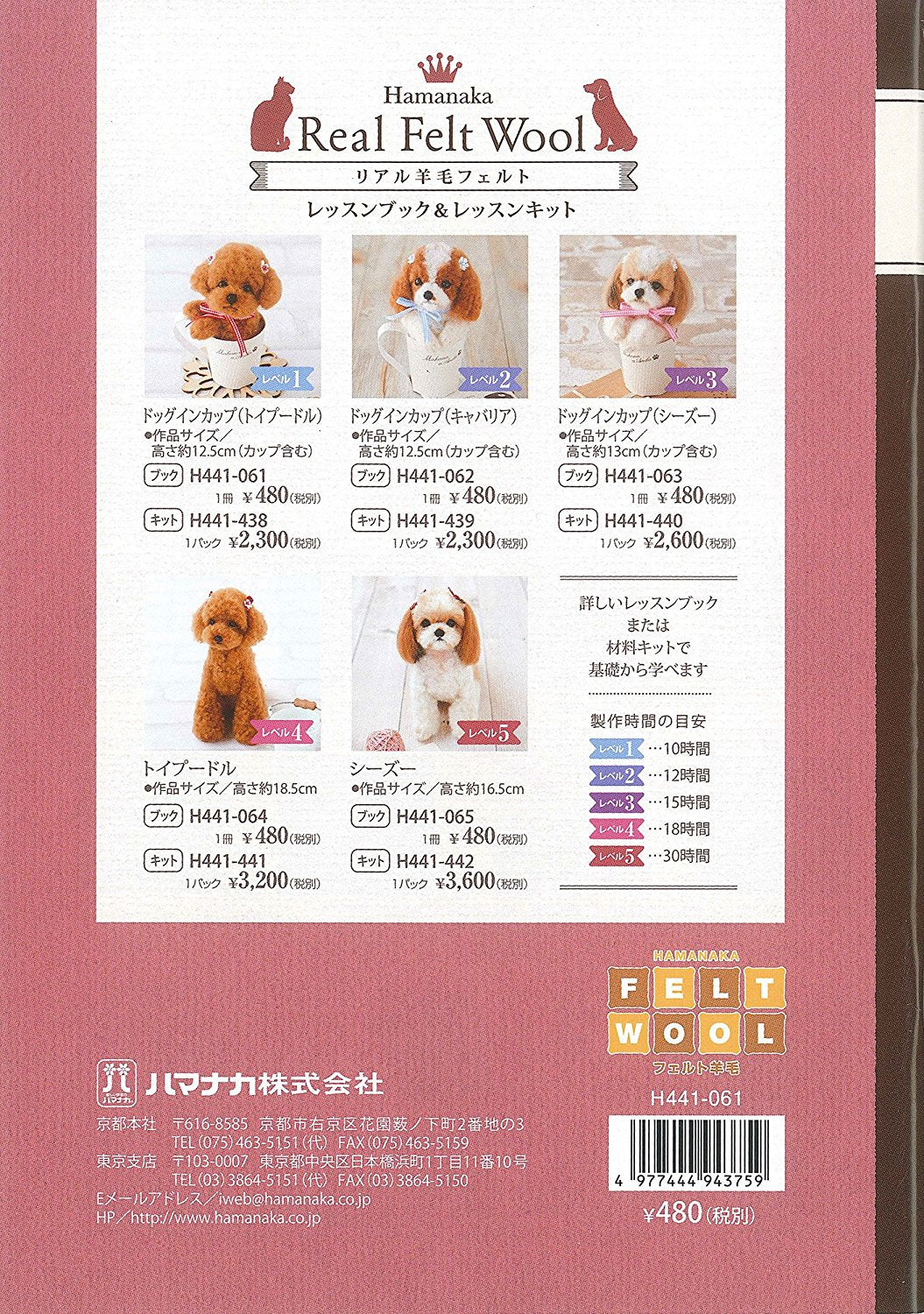 Hamanaka Real Felt Wool Lesson Book Level 1