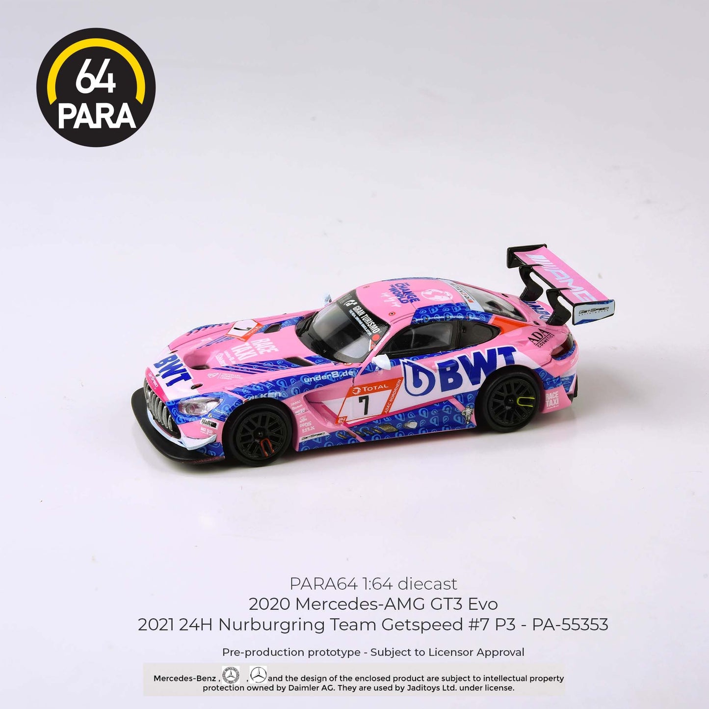 PARA64 1/64 Mercedes-AMG GT3 Evo 2021 24H Nurburgring Team Getspeed #7 P3 LHD PA-55353