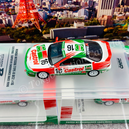 INNO64 1/64 HONDA INTEGRA TYPE-R DC2 #16 CASTROL SUEPR N1 ENDURANCE RACE 1996 IN64-DC2-CA16