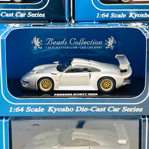 KYOSHO Beads Collection 1/64 Porsche 911 GT1 1996 Silver 06522S