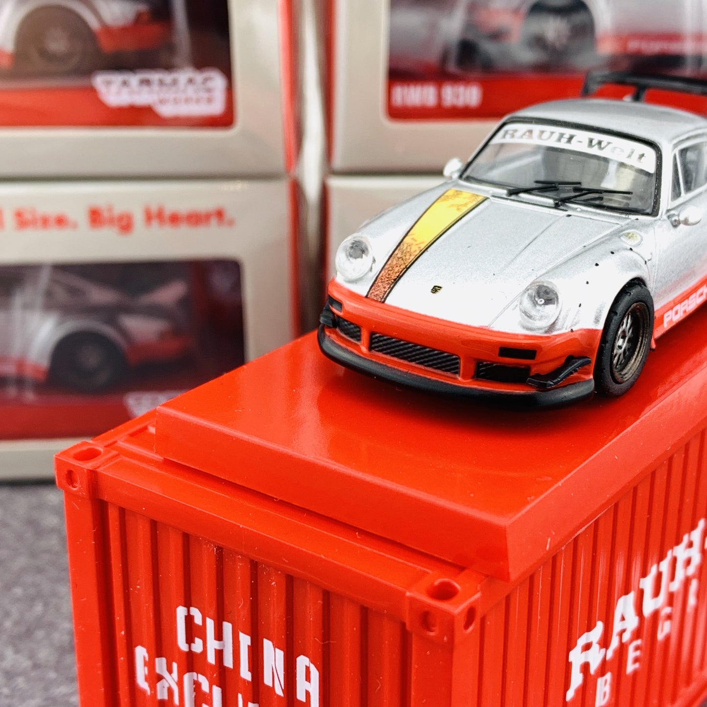 Tarmac Works 1/64 RWB 930 China Special Edition with Container T64-015-CN