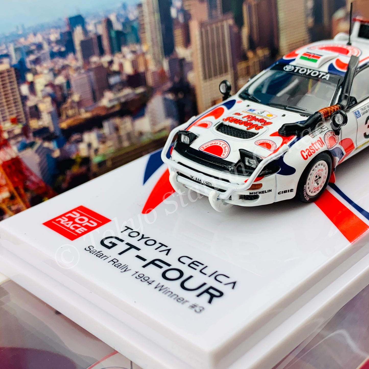 POPRACE 1/64 Toyota Celica GT-Four ST185 Safari Rally 1994 Winner #3 Ian Duncan/ David Williamson PR64-185-94WRC03