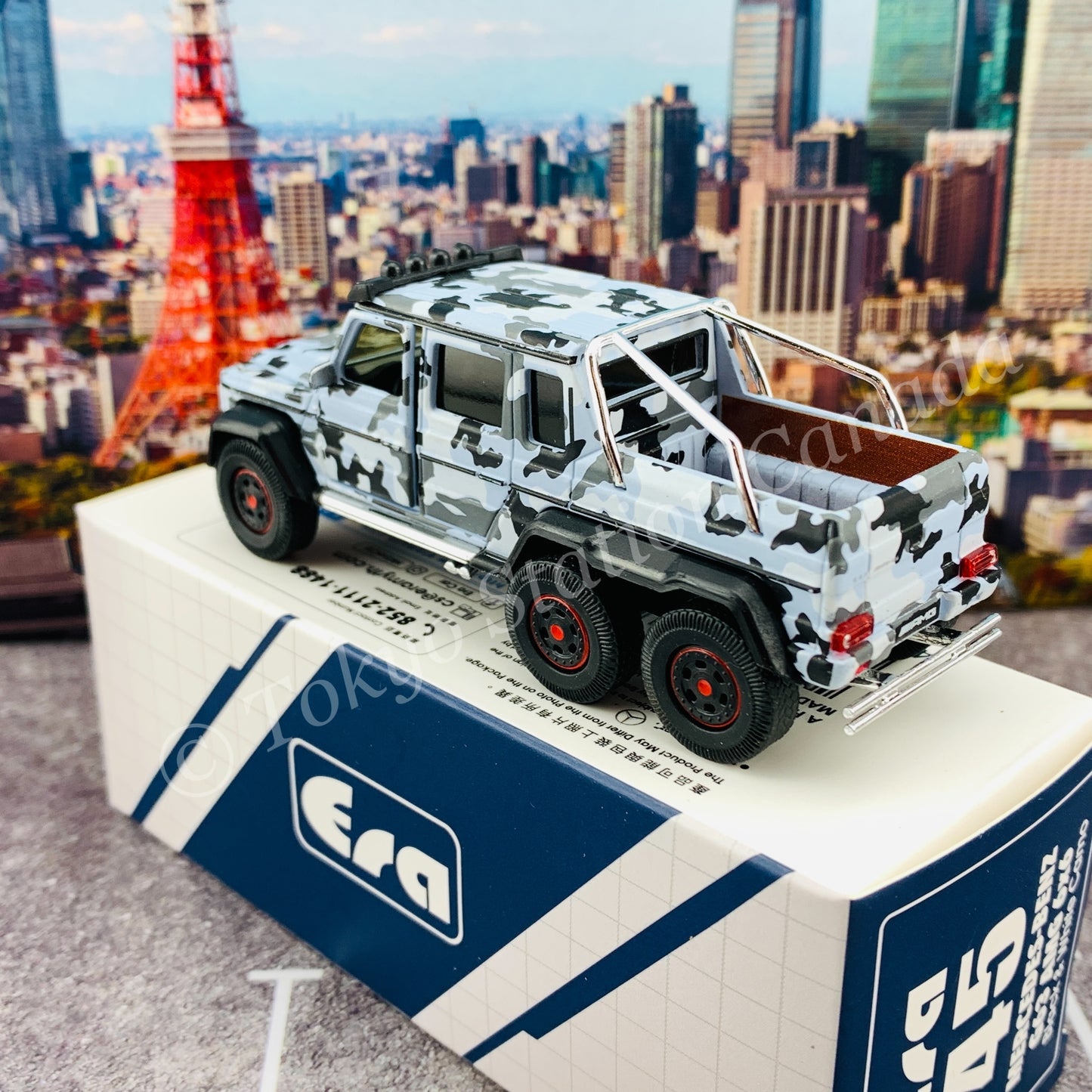 ERA CAR 45 1/64 Mercedes-Benz G63 AMG 6x6 Black & White Camo MB206X6RN45