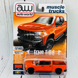 AUTO WORLD 1/64 2020 Chevy Silverado ZL1 LT Trail Boss Tangier Orange 849398049440