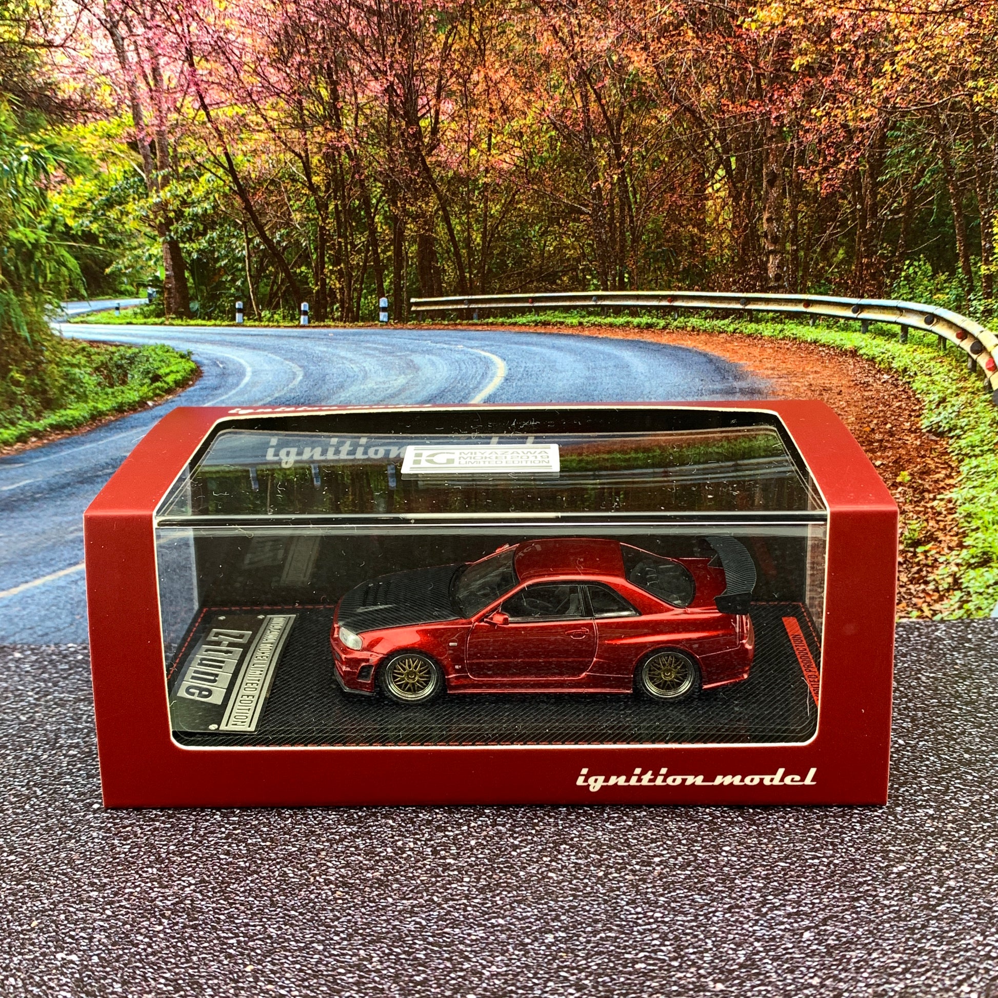 Ignition Model 1/64 Nismo R34 GTR Z-tune Red Metallic Miyazawa Mokei 2019 Limited Edition IG1871