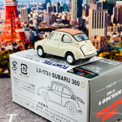 Tomytec Tomica Limited Vintage 1/64 Subaru 360 (beige) 1961 model LV-173c