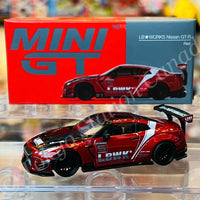 MINI GT 1/64 LB WORKS Nissan GT-R R35 Type 2 Rear Wing ver 3 Red LB Work Livery 2.0 RHD MGT00345-R