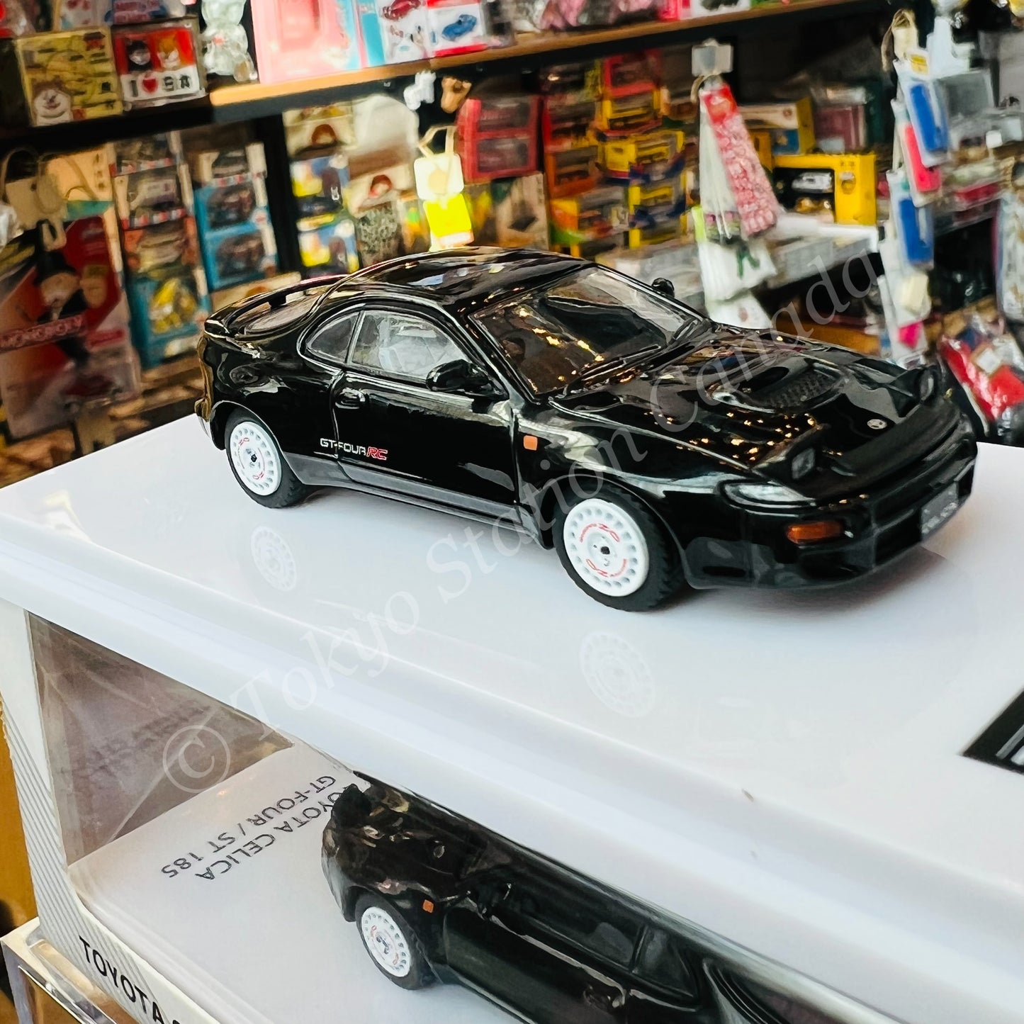 POP RACE 1/64 Toyota Celica GT-Four ST185 Black PR64-185-BLK