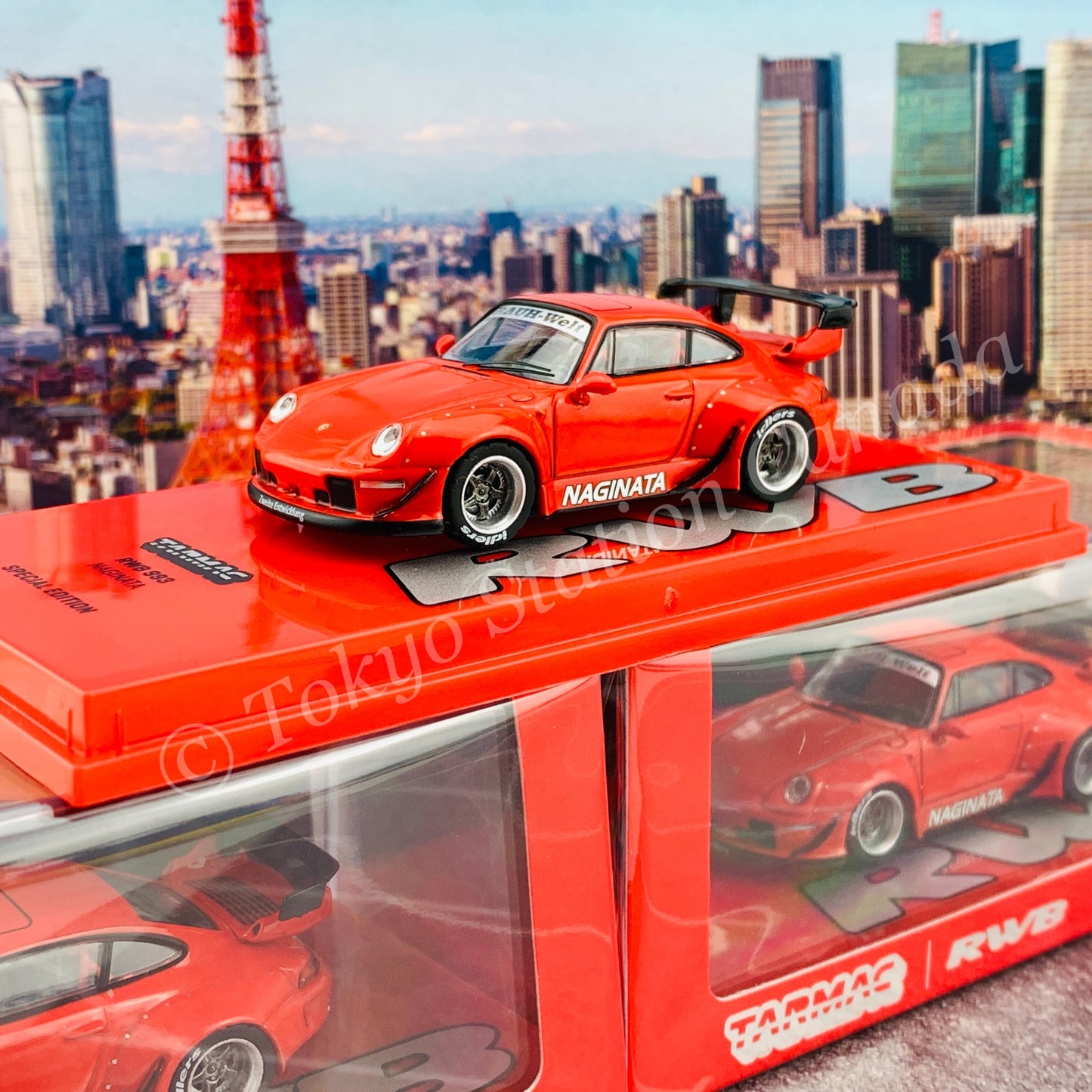 TARMAC WORKS HOBBY64 1/64 RWB 993 Naginata USA Special Edition T64-017-NA