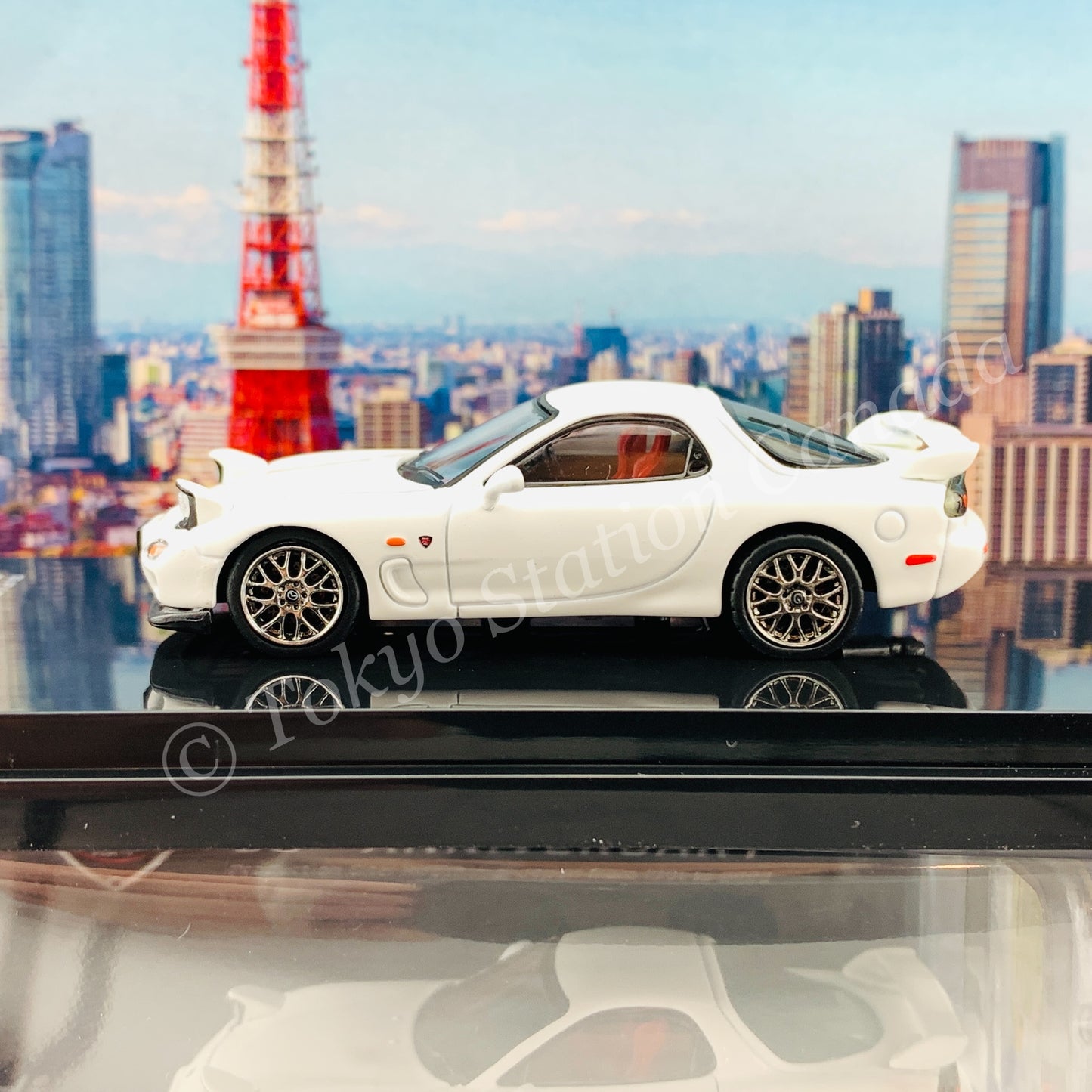 HOBBY JAPAN 1/64 Mazda RX-7 (FD3S) SPIRIT R TYPE A With Engine Display Model White HJ642007DW