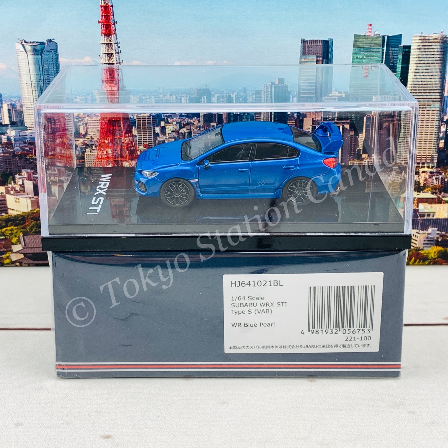 HOBBY JAPAN 1/64 SUBARU WRX STI Type S (VAB) Blue HJ641021BL