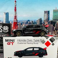 MINI GT 1/64 Honda Civic Type R (FK8) Customer Racing Study LHD with BNDS BC26406-RB wheels