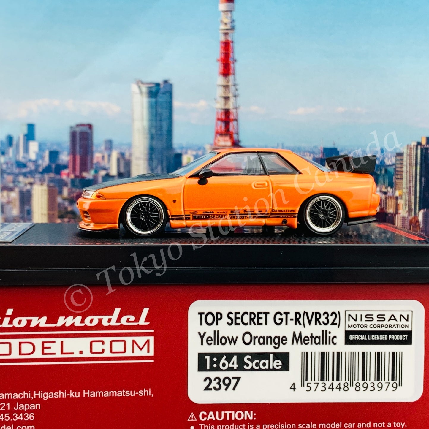 Ignition Model 1/64 TOP SECRET GT-R (VR32) Yellow Orange Metallic IG2397