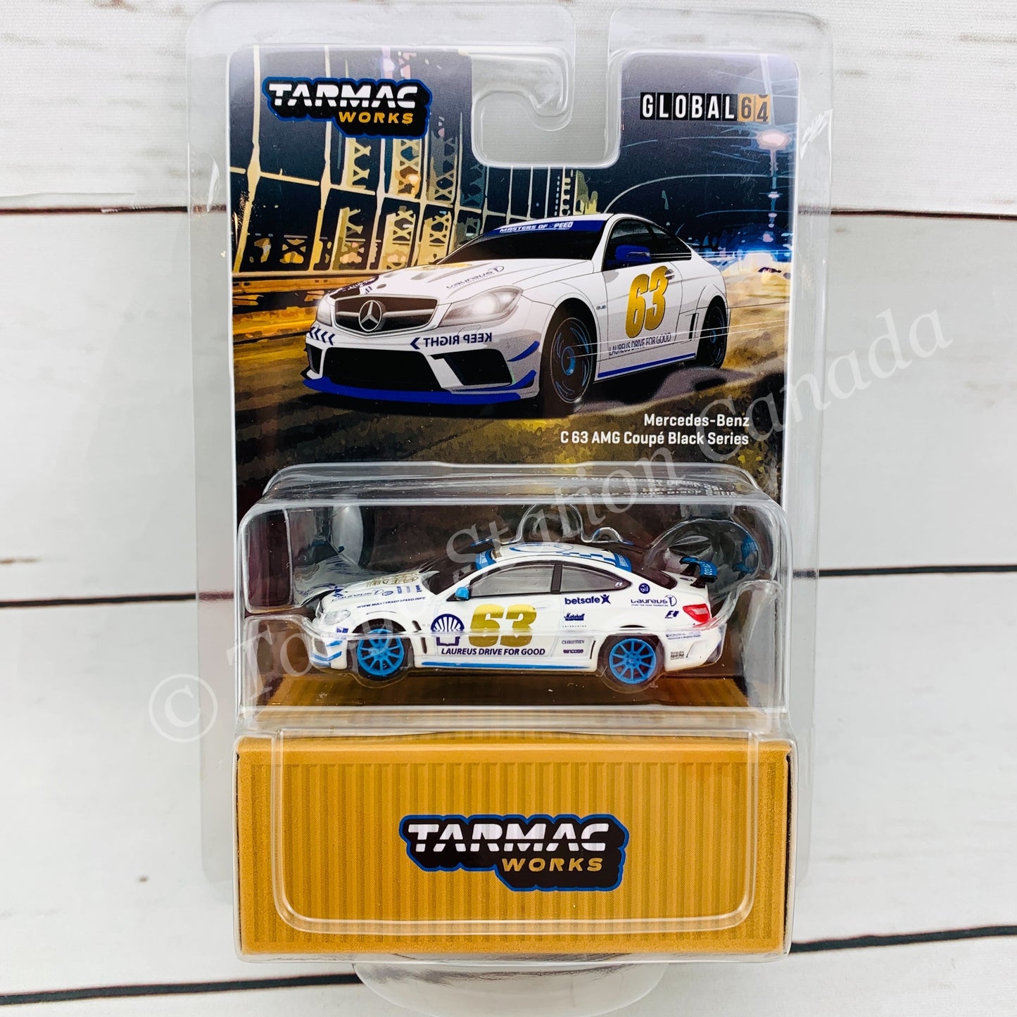 Tarmac Works 1/64 Global64 Mercedes-Benz C63 AMG Black Series GUMBALL 3000 2016 T64G-009-GB