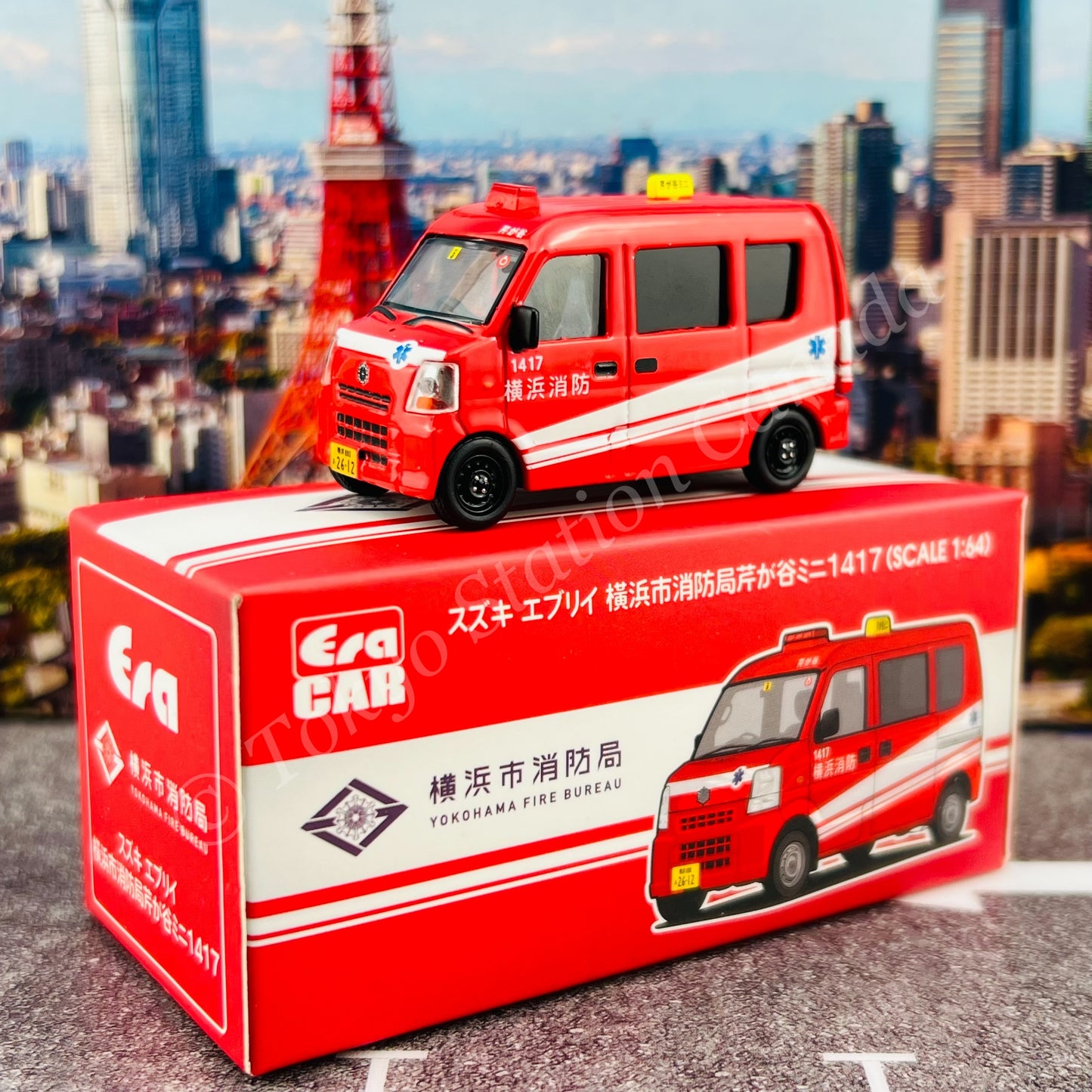 ERA CAR 1/64 Suzuki Every Yokohama City Fire Bureau Nishiya Mini 1417 (4897099931591)