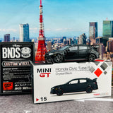 MINI GT 1/64 Honda Civic Type R (FK8) Crystal Black LHD with BNDS BC26404-GM wheels