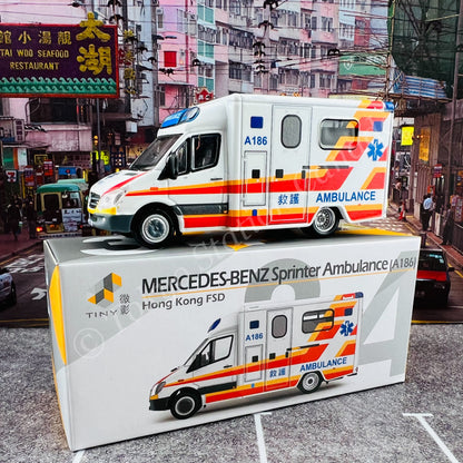 TINY 微影 34 Mercedes-Benz Sprinter HKFSD Ambulance (A186) 消防處救護車 ATC65060