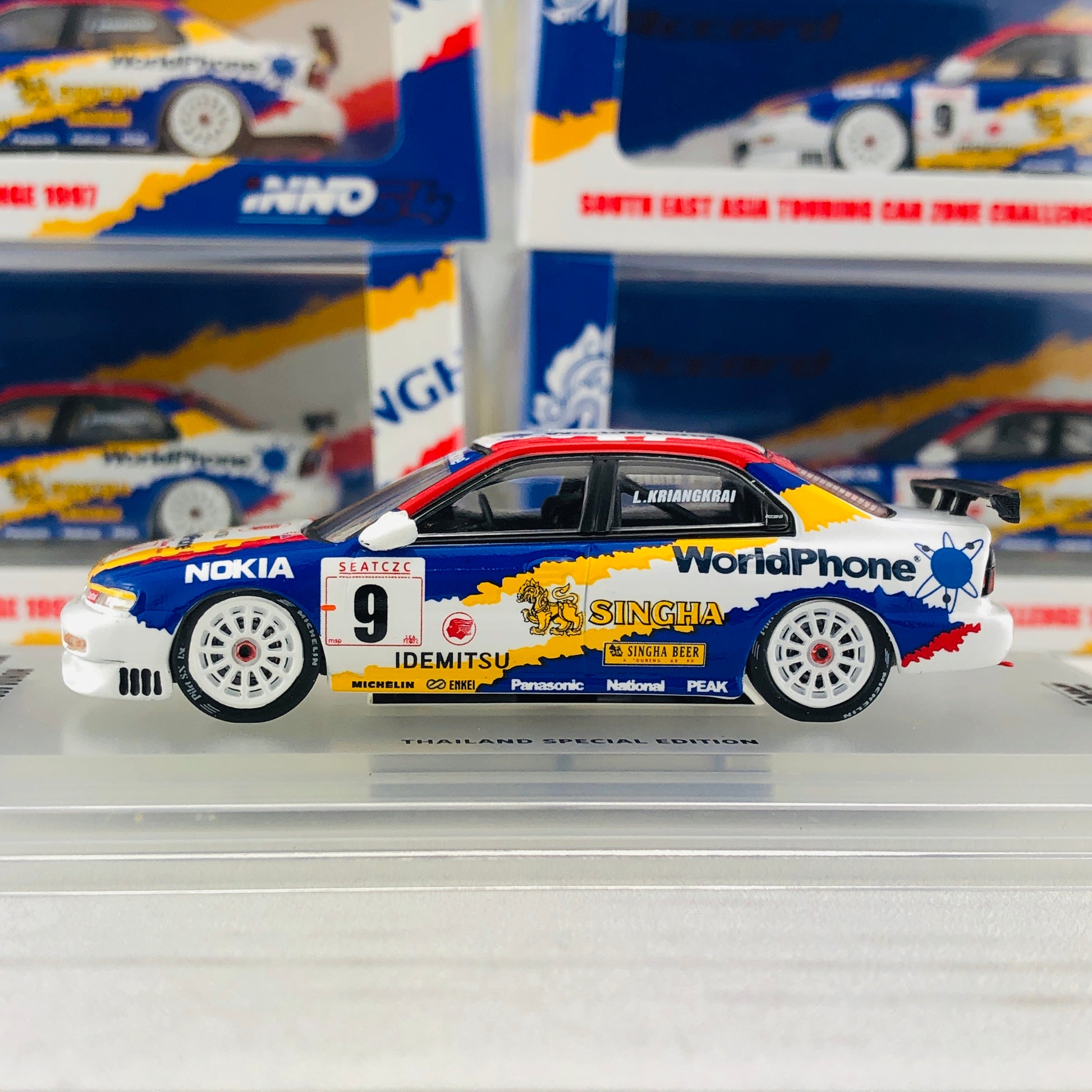 INNO64 Honda Accord CD6 #9 "World Phone Singha Racing Team" SEATCZC 1997 Thailand Special Edition IN64-CD6-SEATCZC