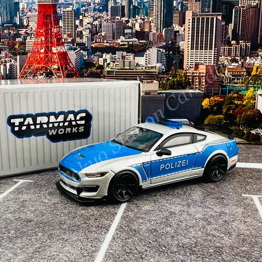 TARMAC WORKS GLOBAL64 1/64 Ford Mustang Shelby GT350R German Police T64G-011-GP