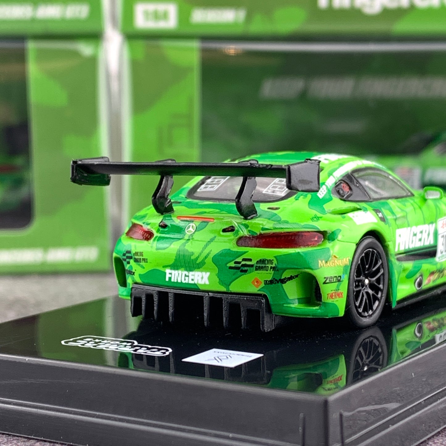 Tarmac Works 1/64 FINGERX x eRACING GP HK Mercedes-AMG GT3 T64-008-eRGP18FX