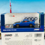 INNO64 1/64 HONDA INTEGRA TYPE-R DC2 Blue W/ Extra wheels and Extra decals IN64-DC2-BLU