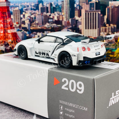 MINI GT 1/64 LB-Silhouette WORKS GT NISSAN 35GT-RR  Ver.2  White LBWK RHD MGT00209-R