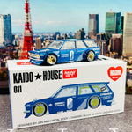 MINI GT x Kaido House 1/64 Datsun KAIDO 510 Wagon Blue LHD KHMG011