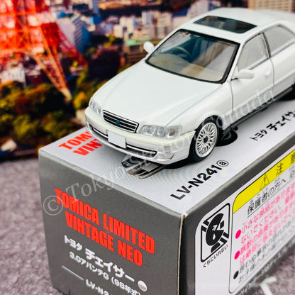 Tomytec Tomica Limited Vintage Neo 1/64 Toyota Chaser 3.0 Avante G (white / silver) LV-N241a
