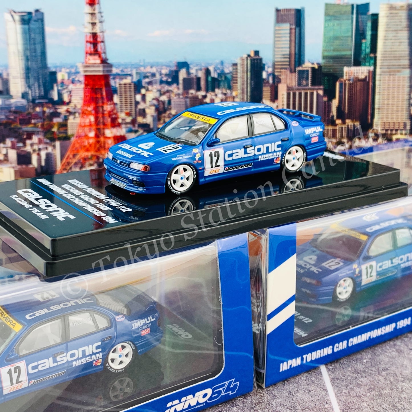INNO64 1/64 NISSAN PRIMERA (P10) #12 "CALSONIC"  JTCC 1994 IN64-P10-CA12
