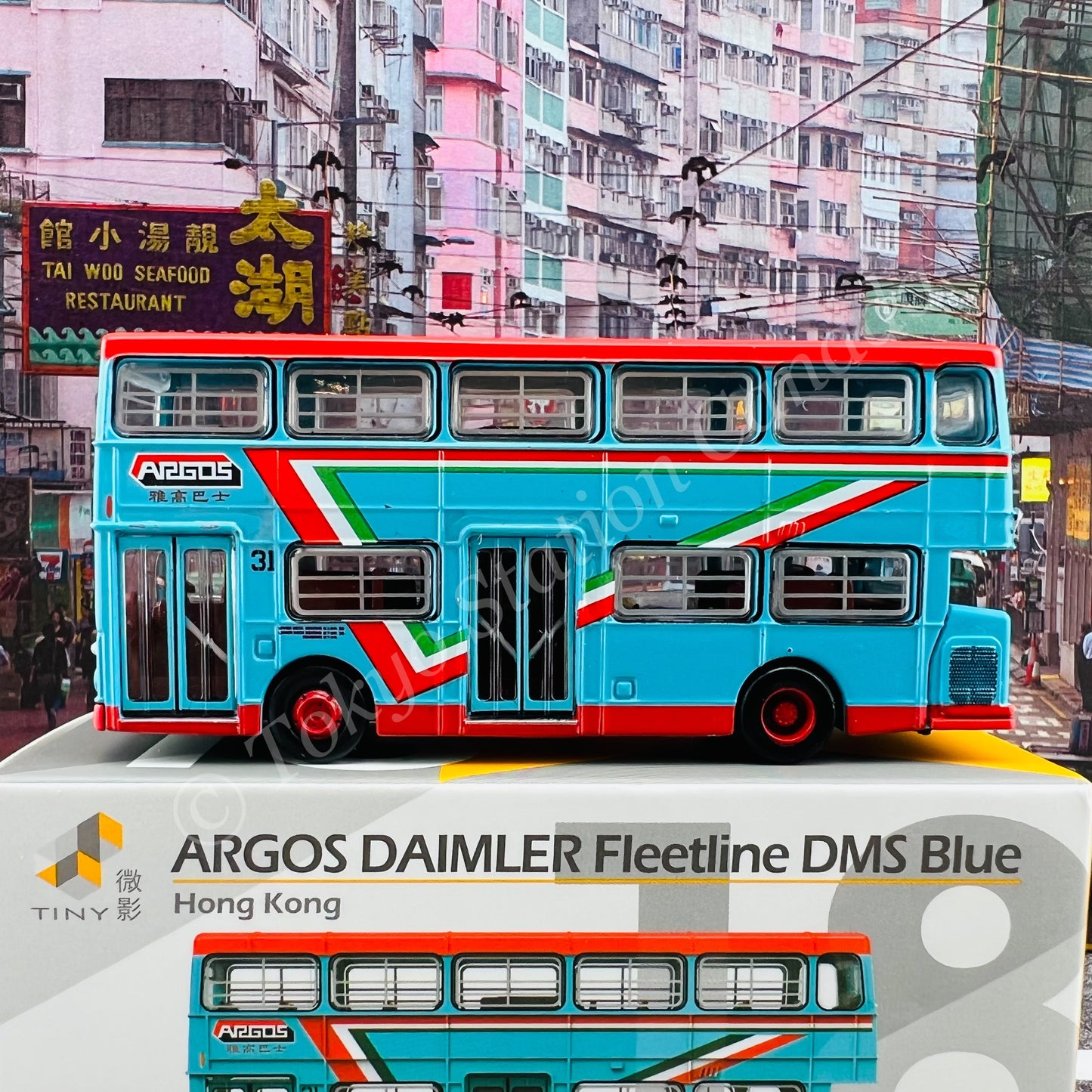 TINY 微影 18 ARGOS DAIMLER Fleetline DMS Blue (Scale 1/110) ATC64778