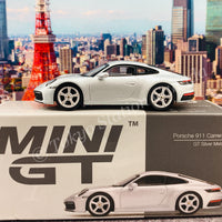 MINI GT 1/64 Porsche 911 (992) Carrera S GT Silver Metallic LHD MGT00210-L