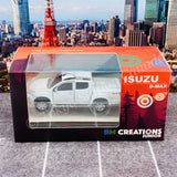 BM CREATIONS JUNIOR 1/64 ISUZU 2016 D-MAX White with Accessory Pack LHD 64B0107