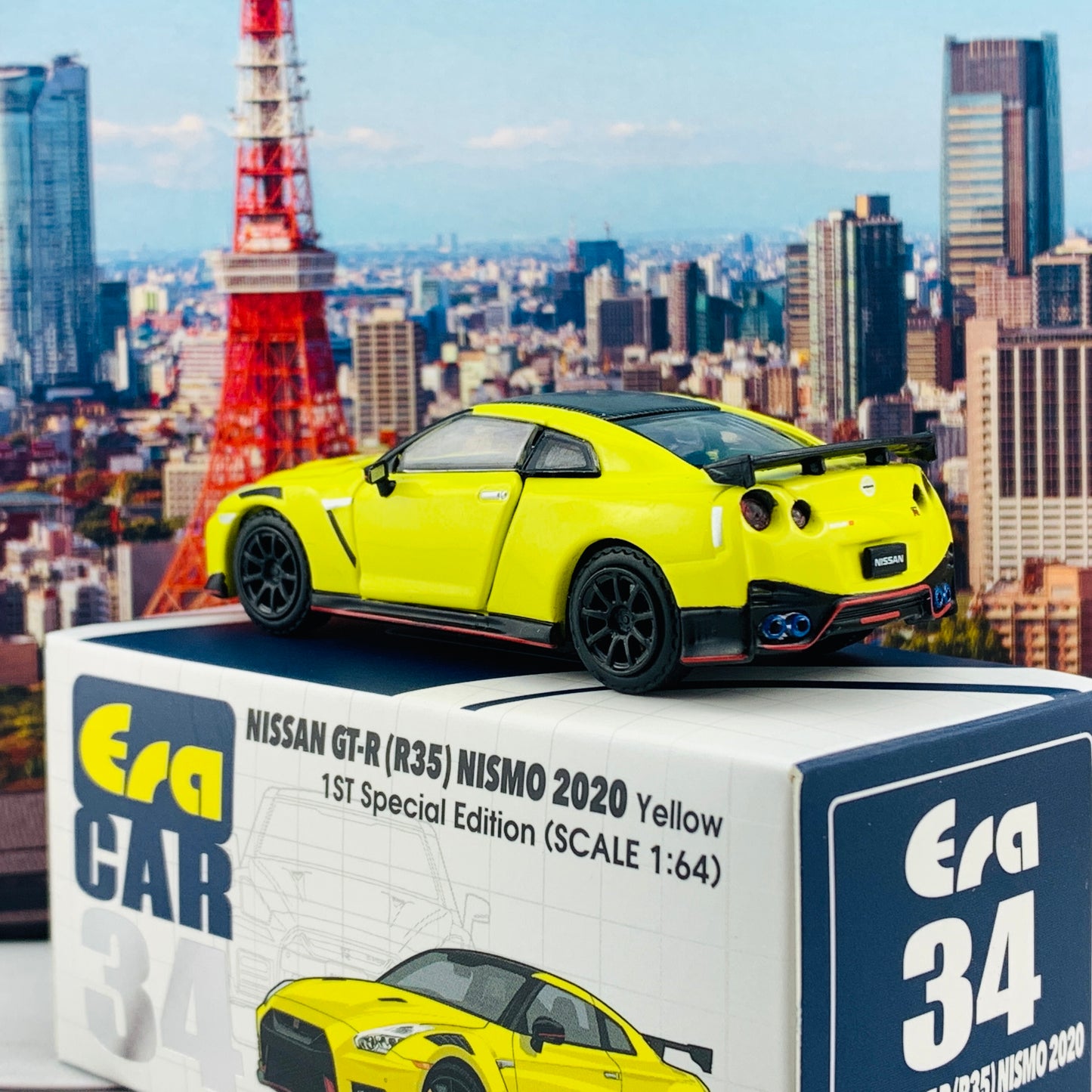 ERA CAR 34 1/64 Nissan GTR R35 NISMO 2020 Yellow 1ST Special Edition NS20GTRRF34