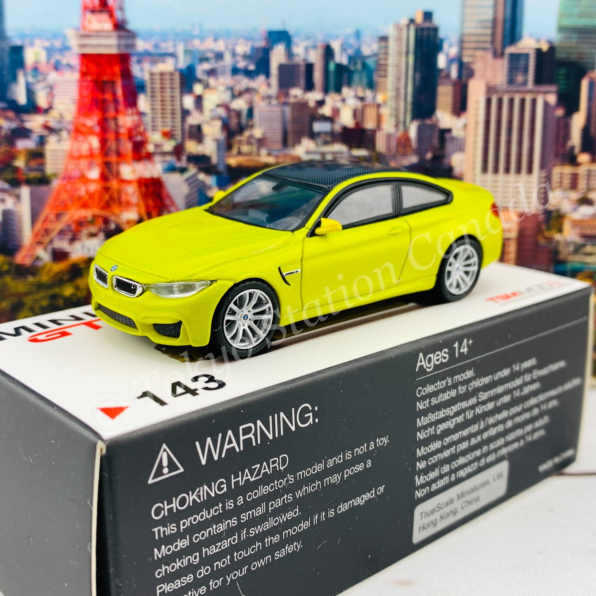 MINI GT 1/64 BMW M4 (F82)  Austin Yellow Metallic LHD MGT00143-L