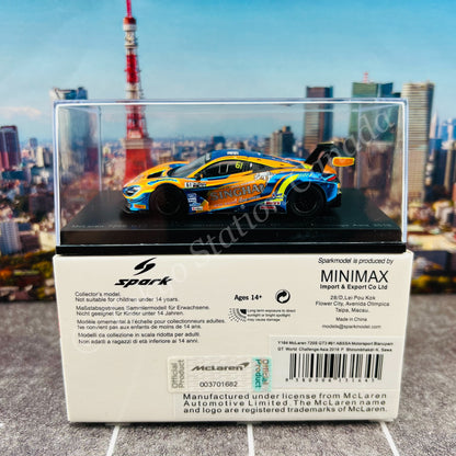 Sparky 1/64 MCLAREN 720S GT3 NO.61 ABSSA MOTORSPORT BLANCPAIN GT WORLD CHALLENGE ASIA 2019 P. BHIROMBHAKDI - K. SAWA Y164