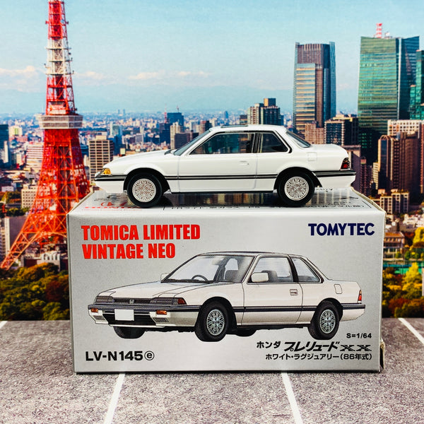 Tomytec Tomica Limited Vintage Neo 1/64 Honda Prelude XX White Luxury 1986 LV-N145e