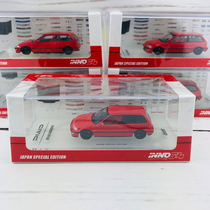 INNO64 HONDA CIVIC EF9 SiR Japan Special Edition IN64-EF9-REDJS
