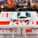 Tarmac Works 1/64 RWB 964 White with Red Stripe "2021 Tokyo Auto Salon Special" T64-037-WHT