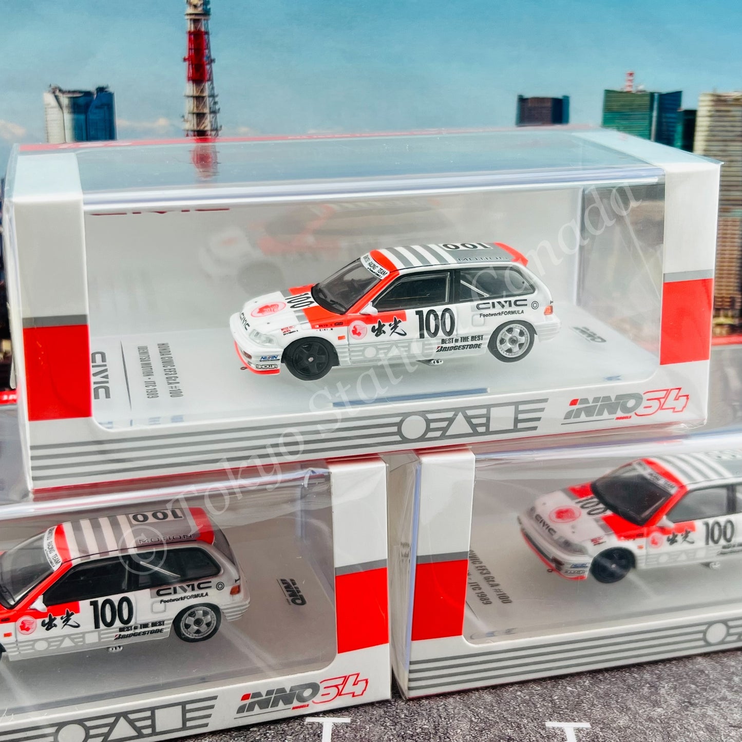 INNO64 HONDA CIVIC EF3 Gr.A #100 “IDEMITSU MOTION”” JTC 1989″ IN64-EF3-IDE