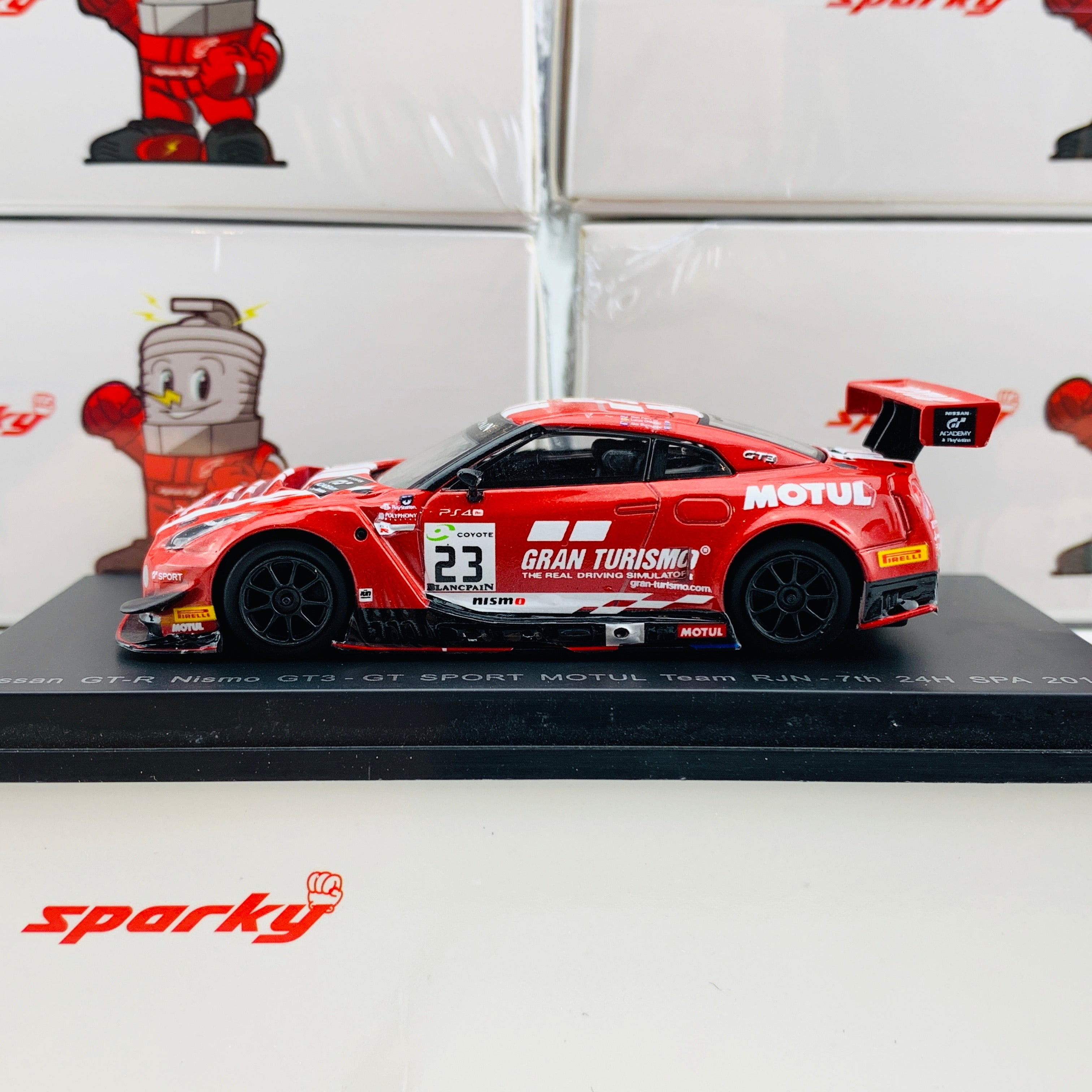 Sparky 1/64 NISSAN GTR NISMO GT3 NO.23 GT SPORT MOTUL TEAM RJN 7TH