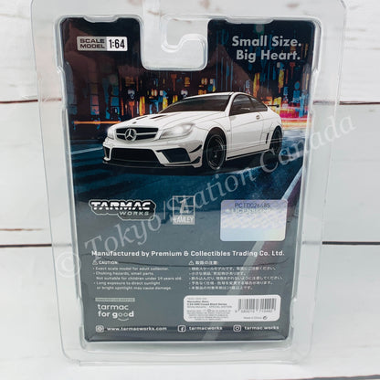 TARMAC WORKS x Lamley 1/64 GLOBAL64 SPECIAL EDITION Mercedes-Benz C63 AMG Coupé Black Series White Metallic T64G-009-DW