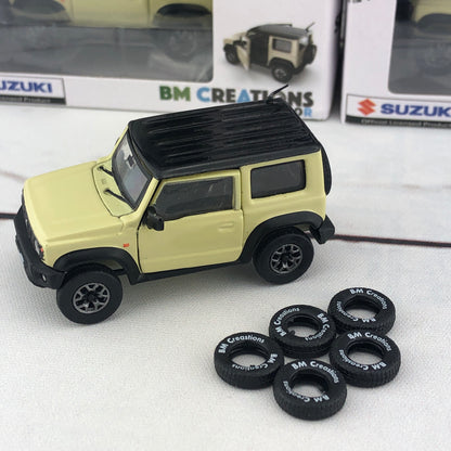BM Creations 1/64 Suzuki Jimny Sierra (JB74) RHD - Chiffon Ivory Metallic/Bluish Black Pearl 3 Top 64B0001