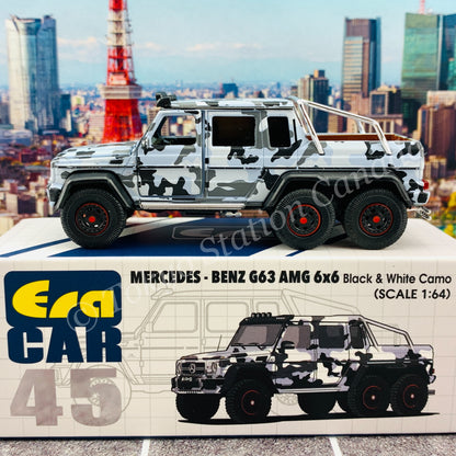 ERA CAR 45 1/64 Mercedes-Benz G63 AMG 6x6 Black & White Camo MB206X6RN45