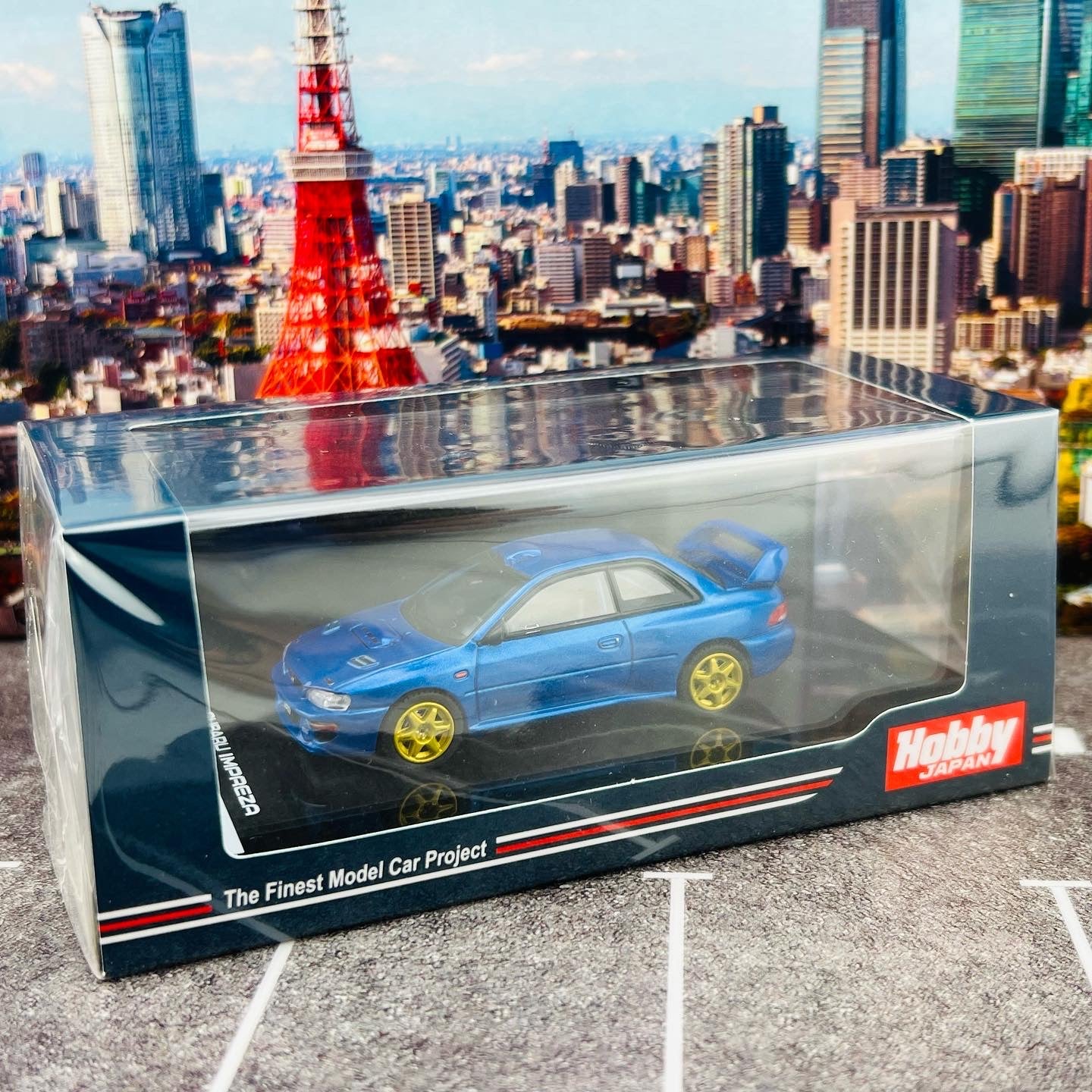 HOBBY JAPAN 1/64 SUBARU IMPREZA 22B STi Version (GC8改) Rally Base Car / LHD Sonic Blue HJ641041RBL