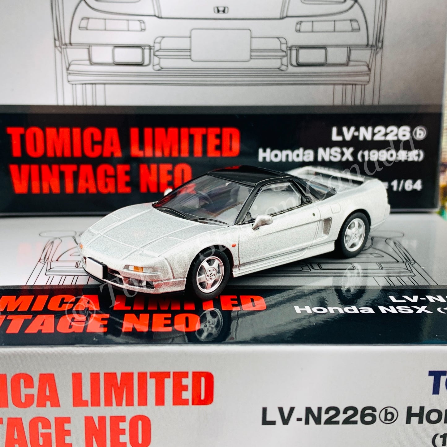 Tomytec Limited Vintage Neo 1/64 Honda NSX SILVER LV-N226b