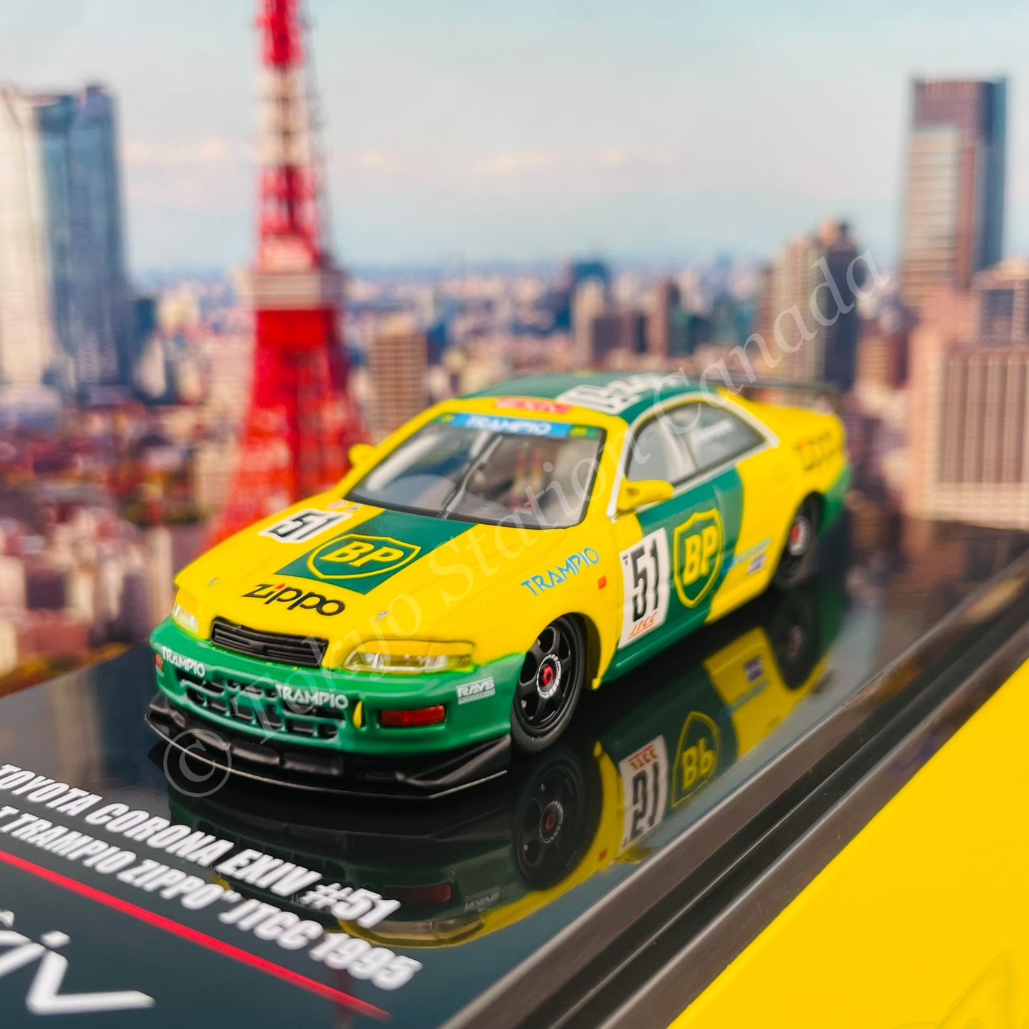 INNO64 1/64 TOYOTA CORONA EXIV #51 "OBJECT T TRAMPIO ZIPPO" JTCC 1995 IN64-EXIV-BP