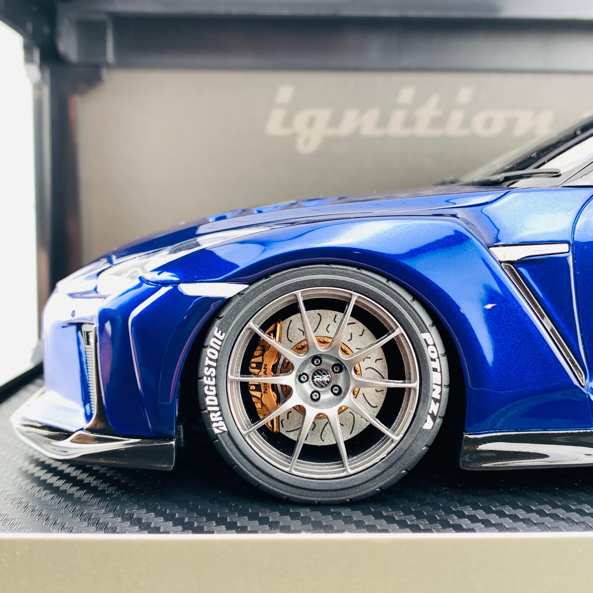 Ignition Model 1/18 TOP SECRET Nissan GTR R35 Blue Metallic IG1535