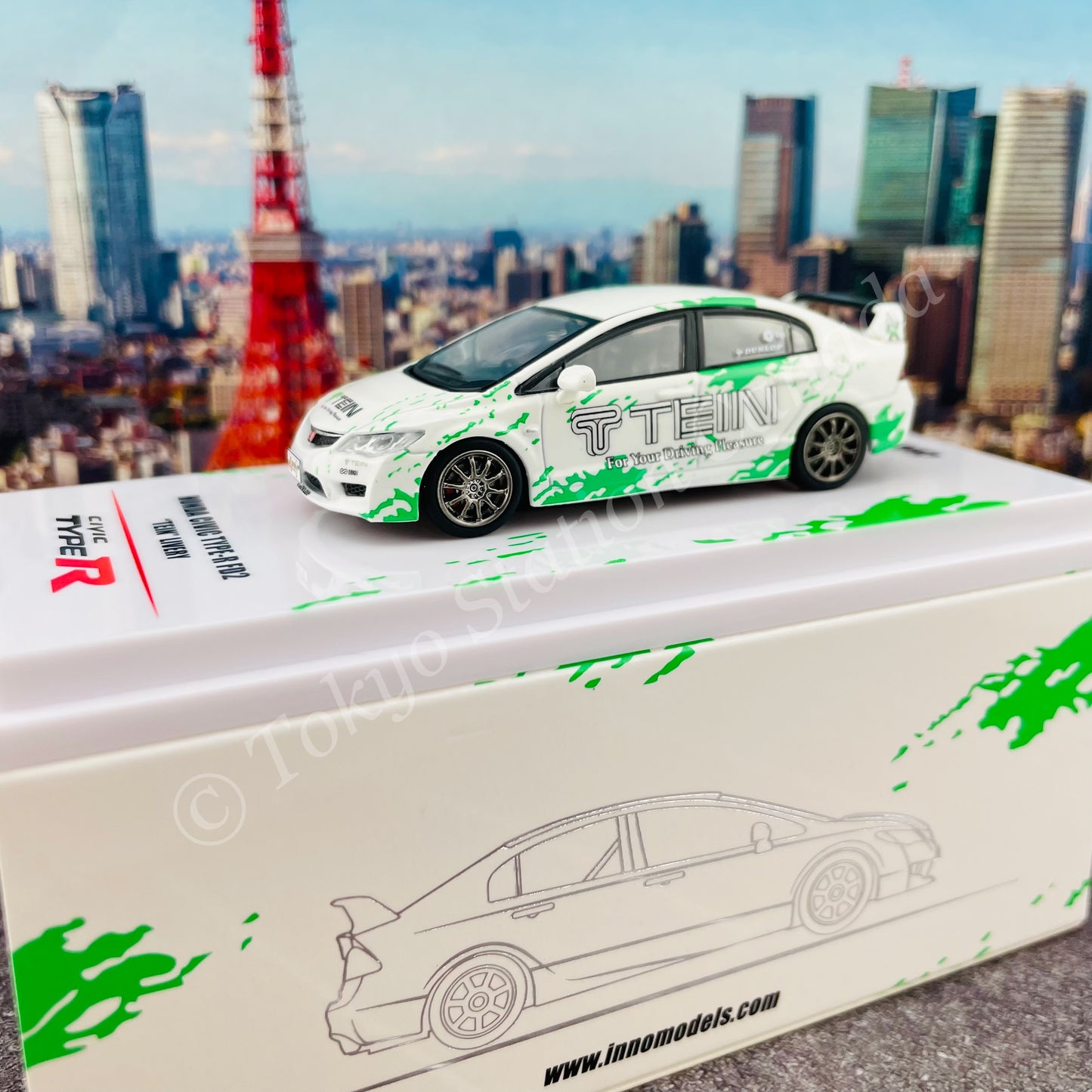 INNO64 1/64 HONDA CIVIC TYPE-R FD2 "TEIN" Livery IN64-FD2-TEIN